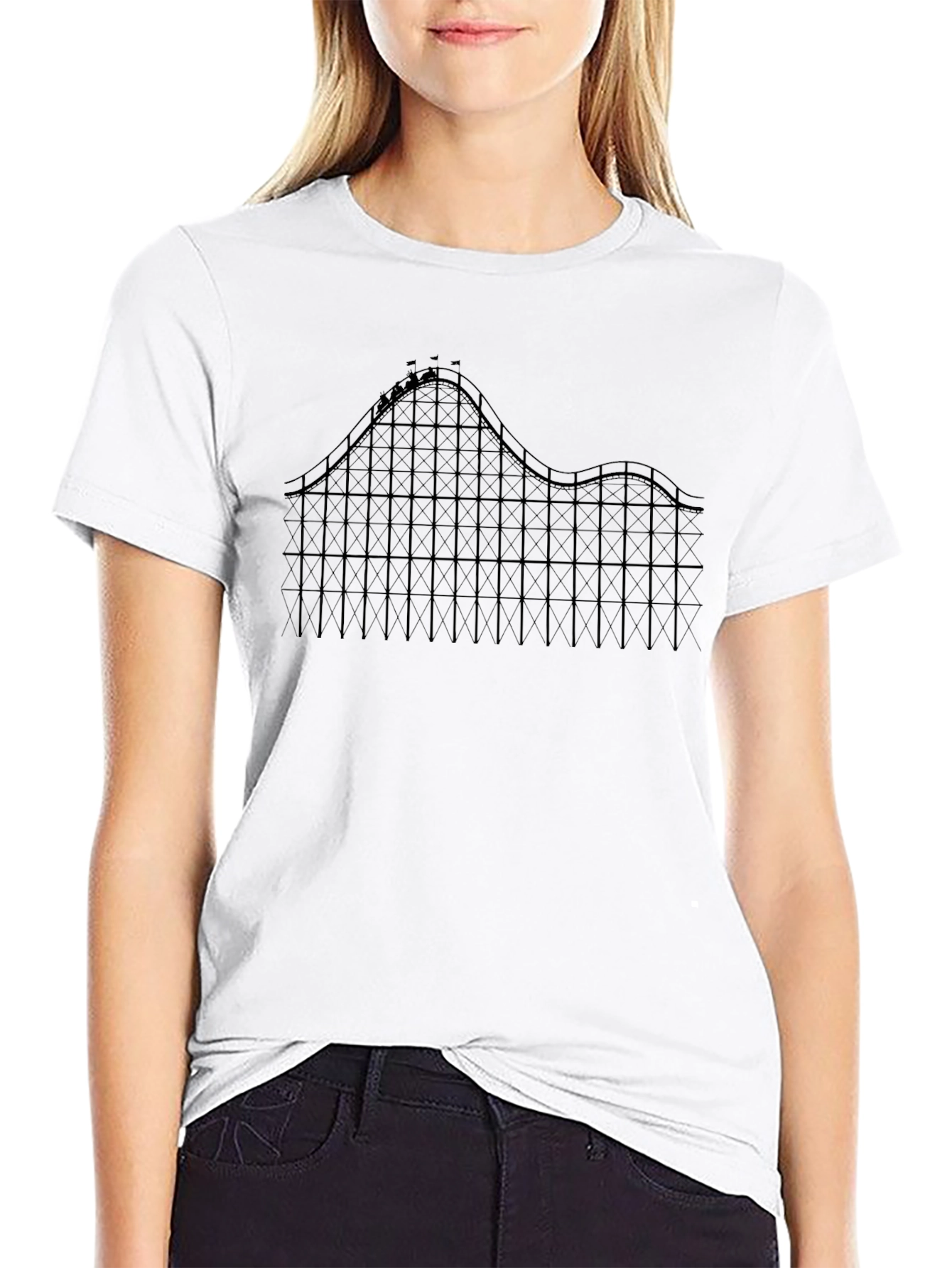 Roller Coaster Graphic Tee - Thrill Ride Design