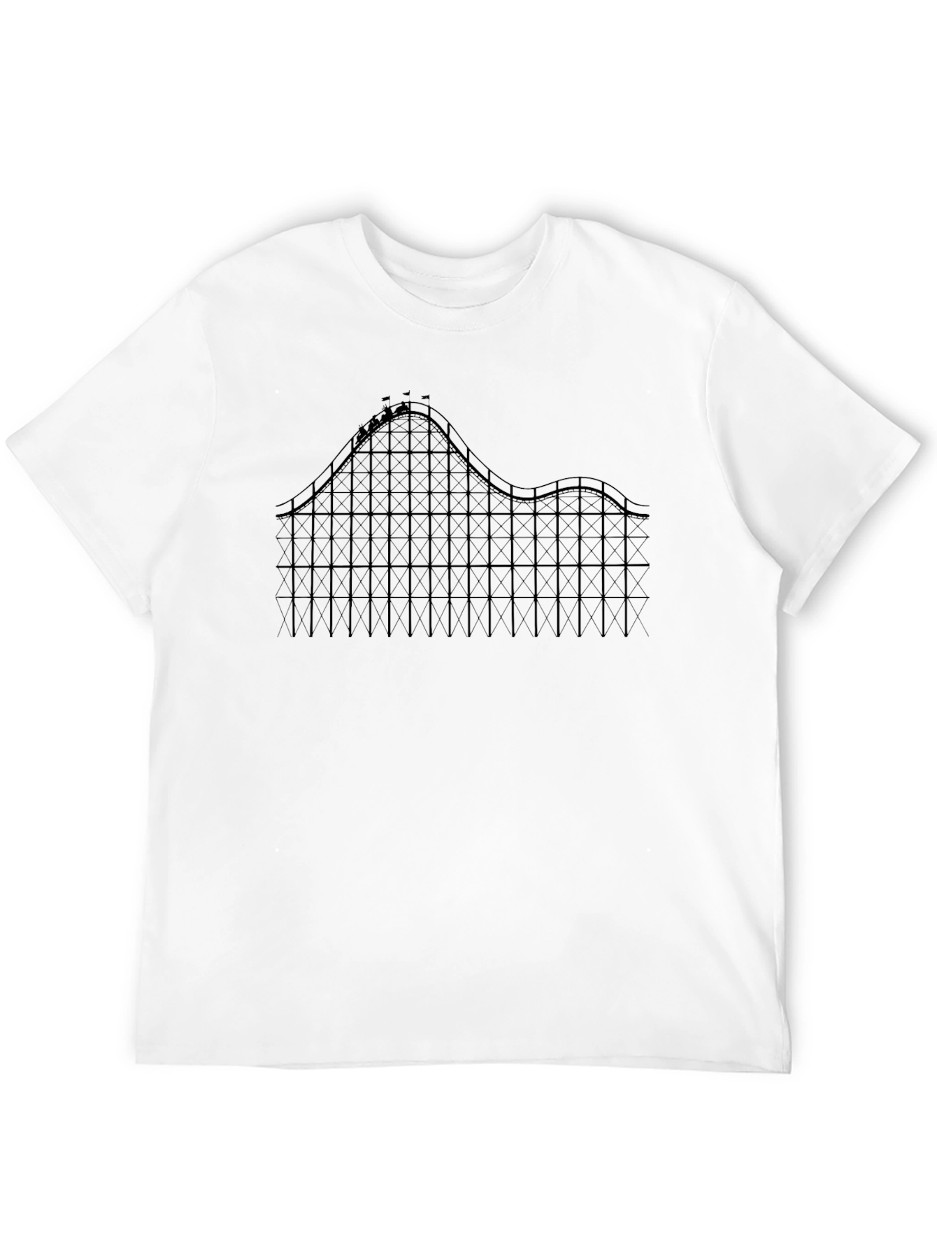 Roller Coaster Graphic Tee - Thrill Ride Design