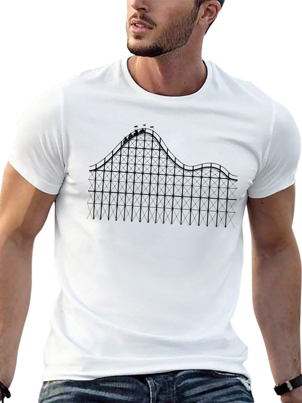 Roller Coaster Graphic Tee - Thrill Ride Design