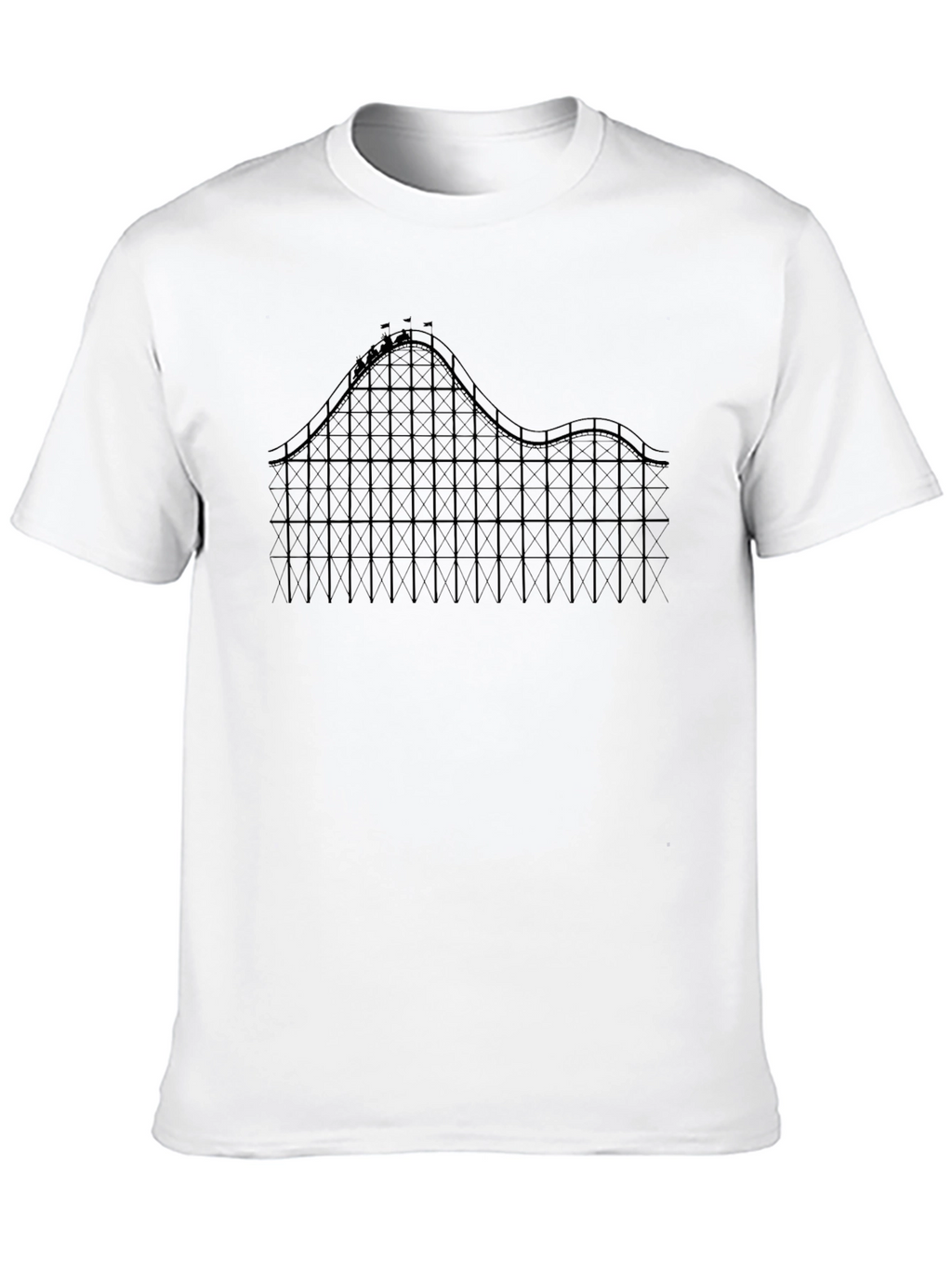 Roller Coaster Graphic Tee - Thrill Ride Design