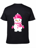 Festive Snowman Graphic T-Shirt
