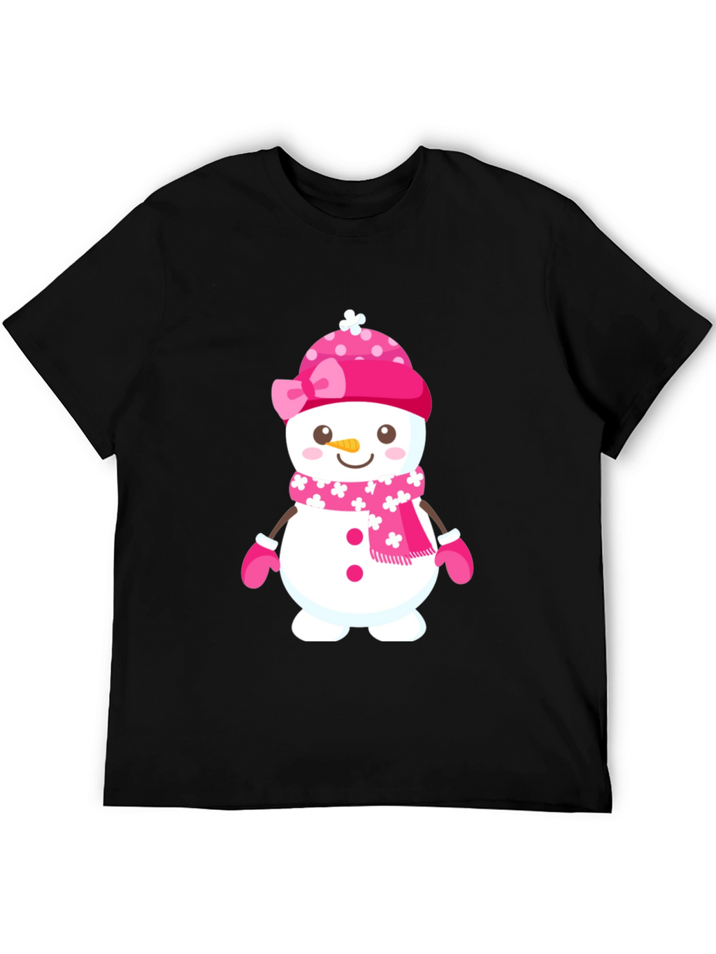 Festive Snowman Graphic T-Shirt