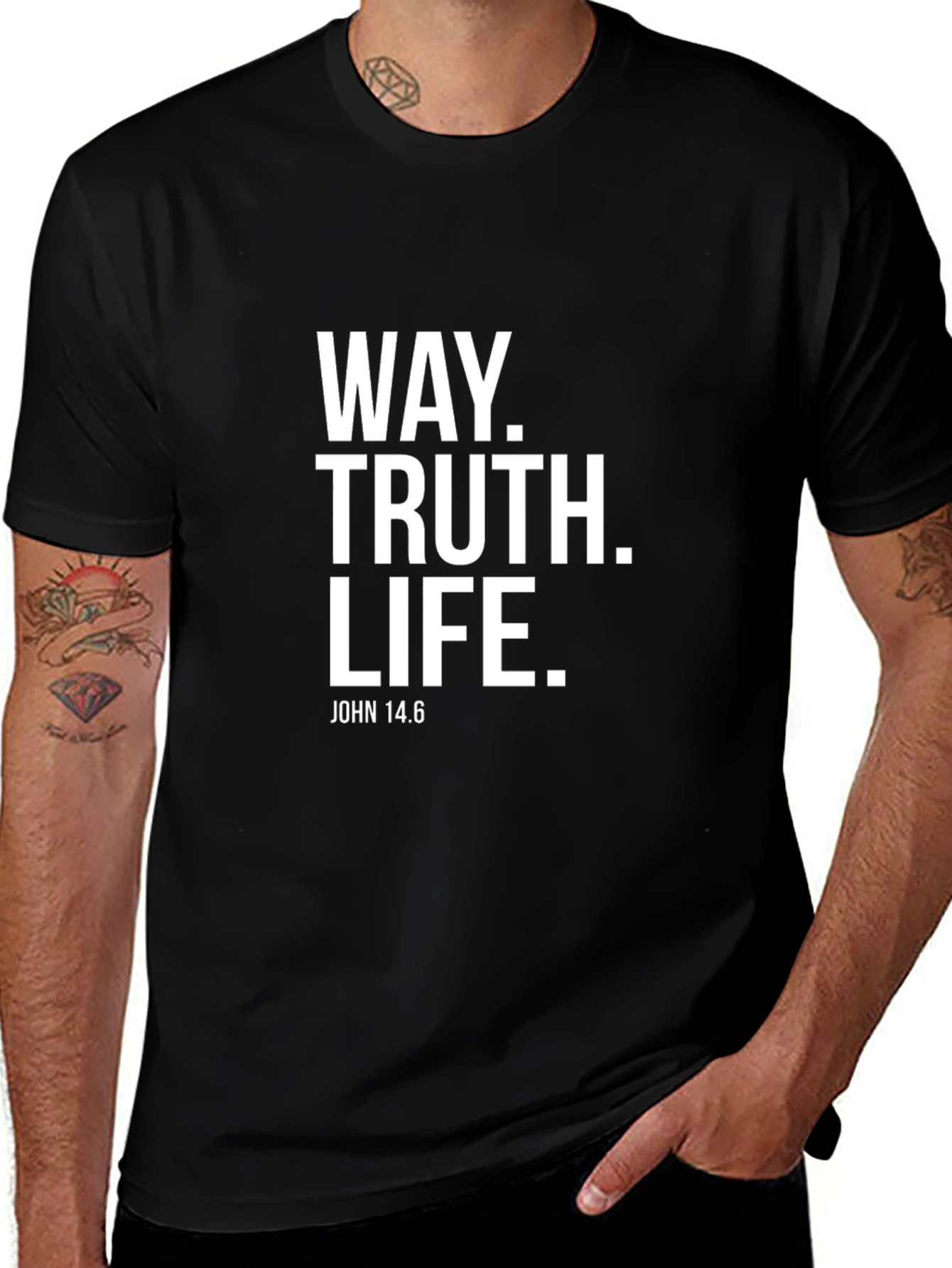 Way Truth Life Black Graphic Tee