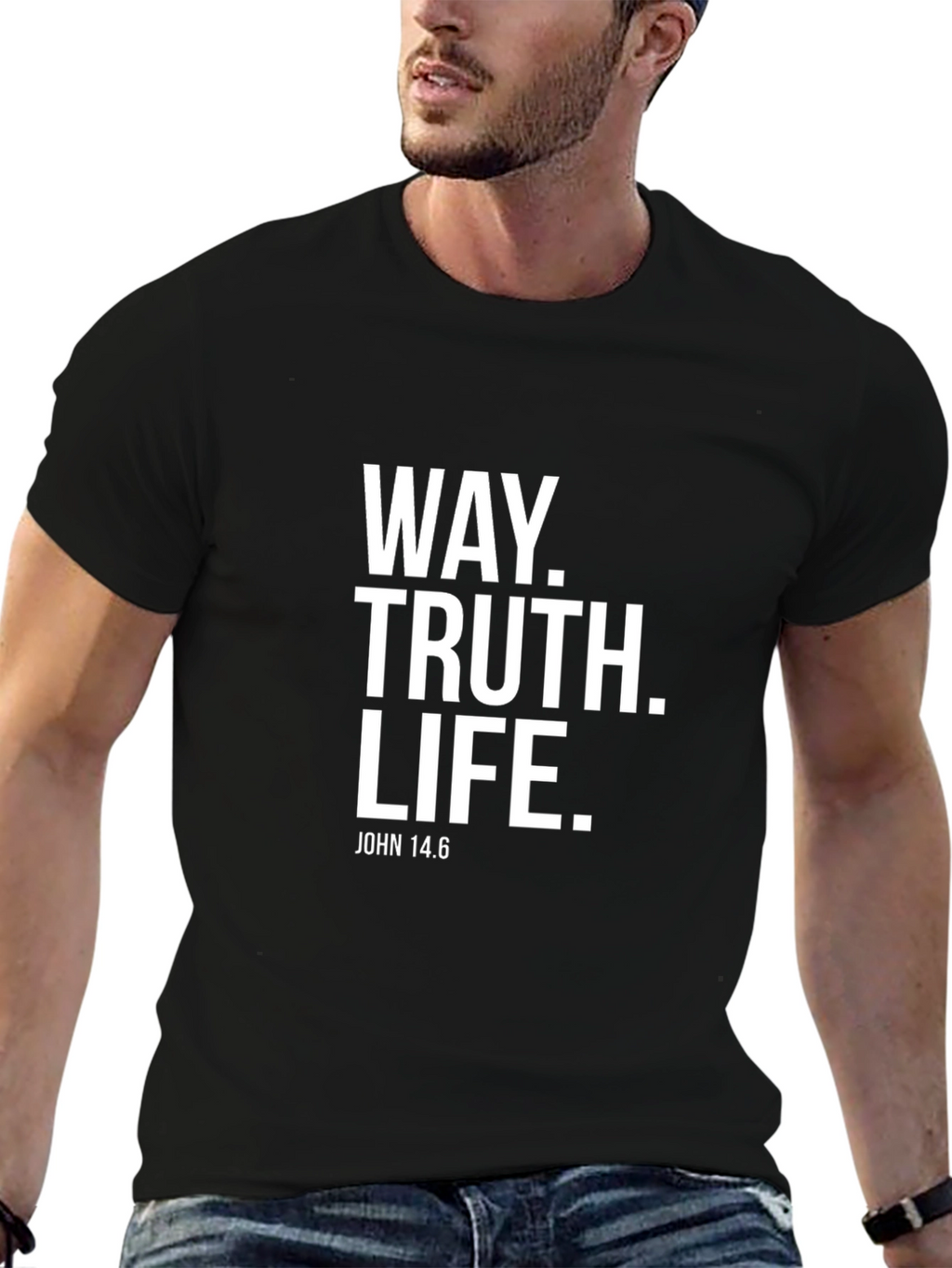 Way Truth Life Black Graphic Tee