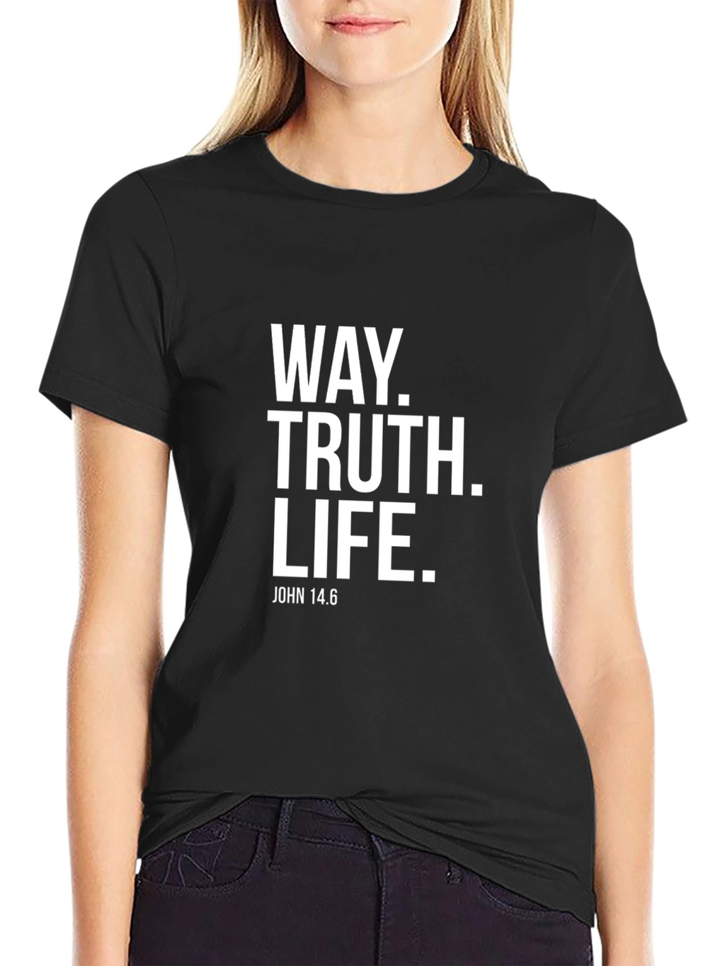 Way Truth Life Black Graphic Tee