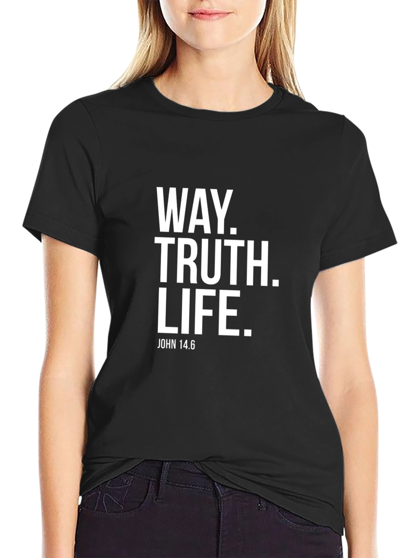 Way Truth Life Black Graphic Tee