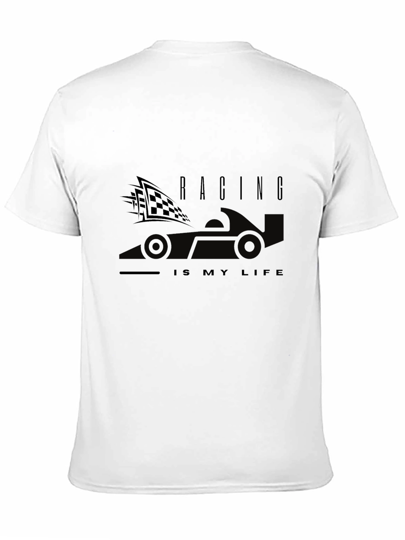 Racing Is My Life Black Graphic Tee