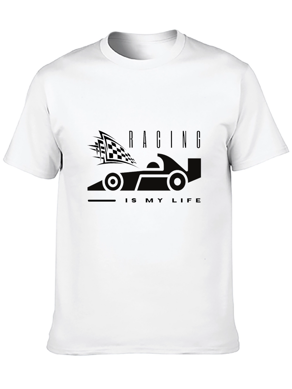 Racing Is My Life Black Graphic Tee