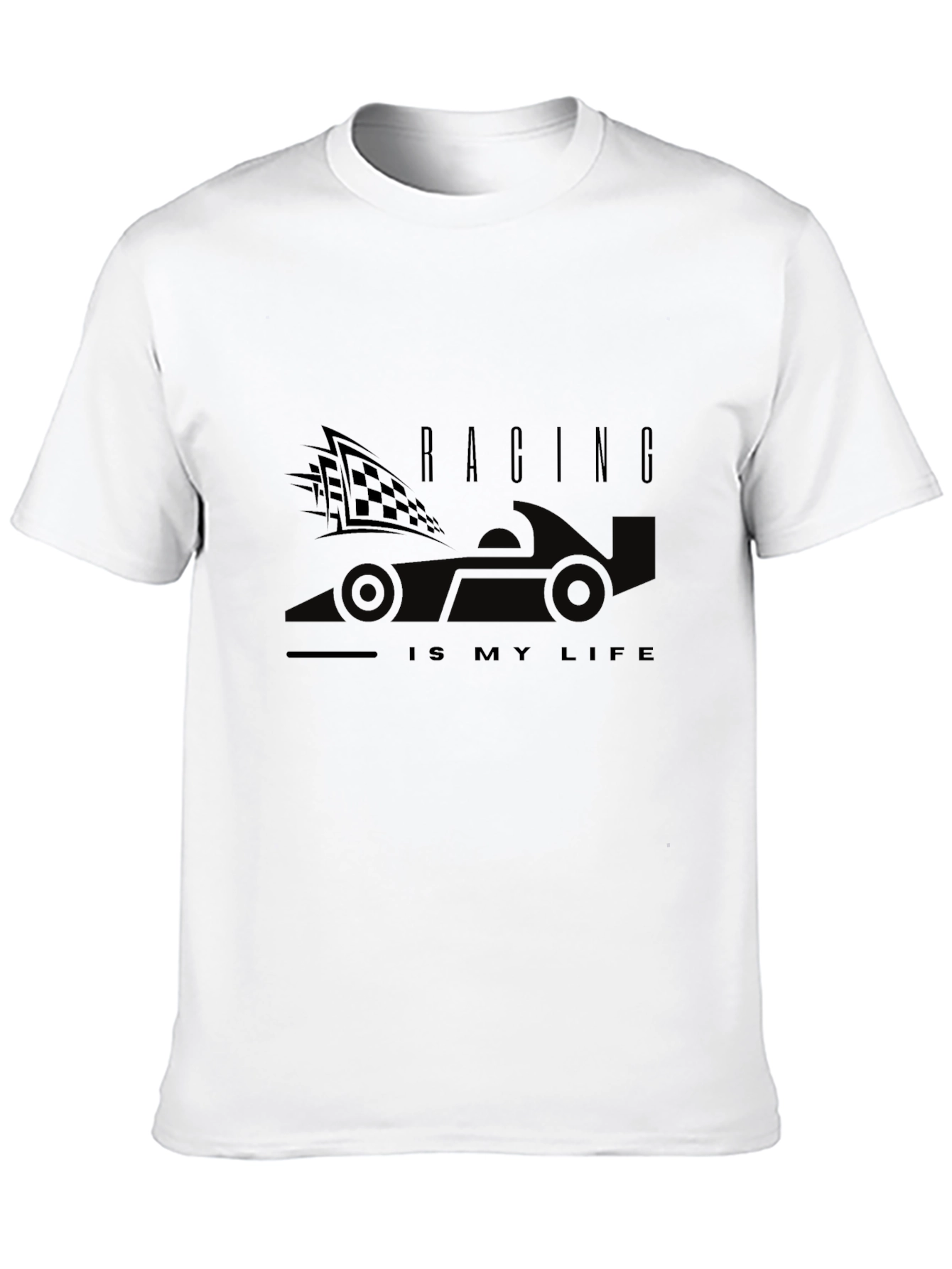 Racing Is My Life Black Graphic Tee