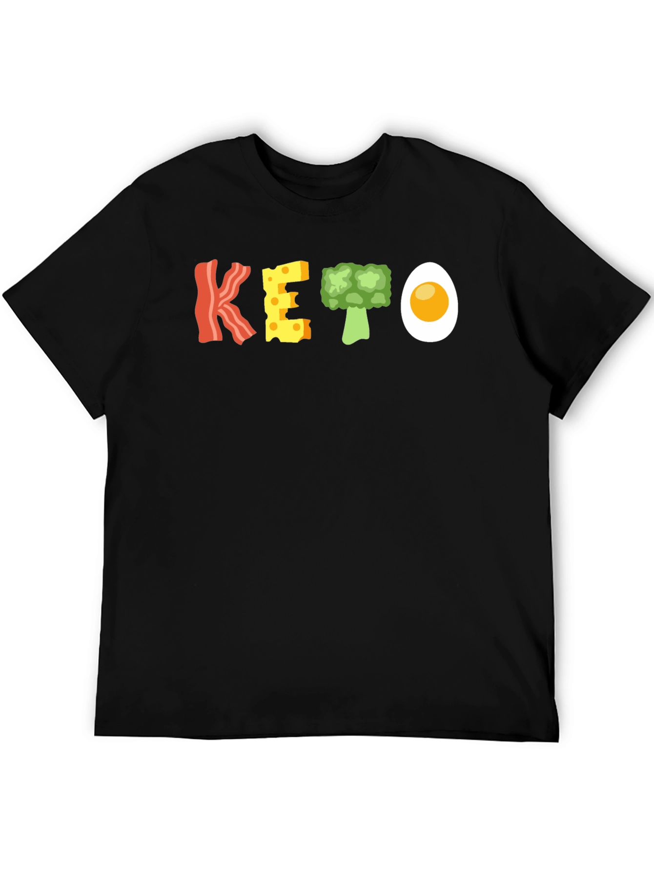 Keto Food T-Shirt - Bacon Cheese Broccoli and Egg