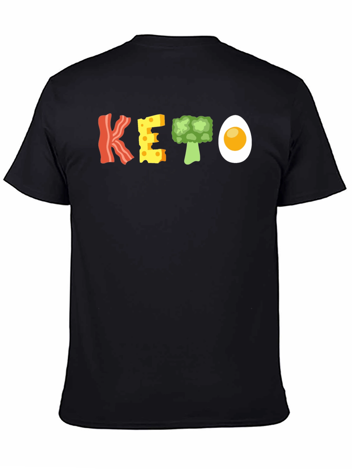 Keto Food T-Shirt - Bacon Cheese Broccoli and Egg
