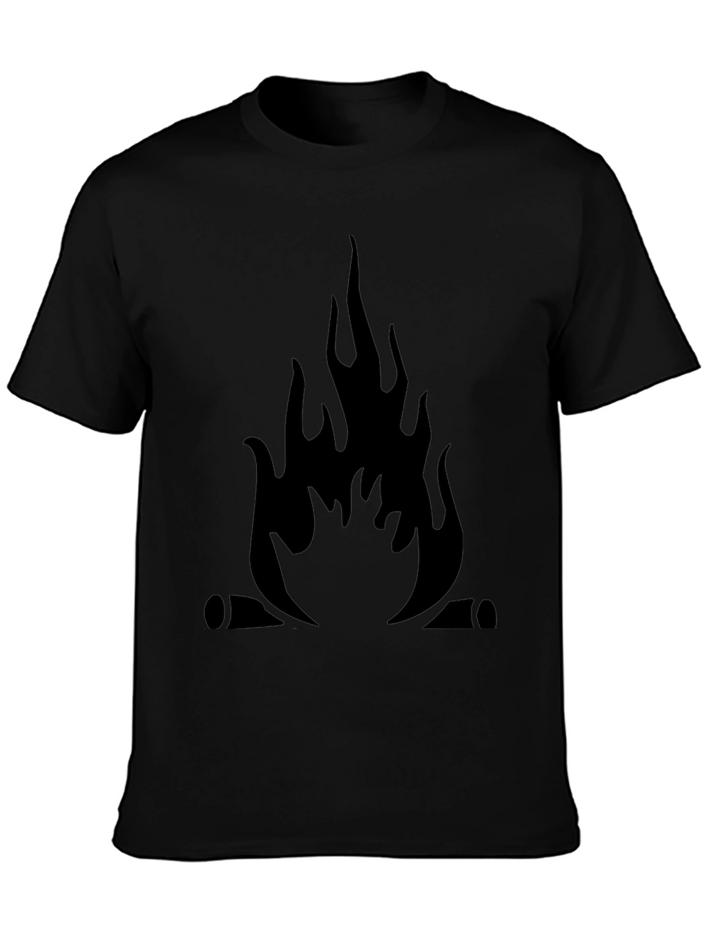 Campfire Graphic Tee - Black Cotton Comfort