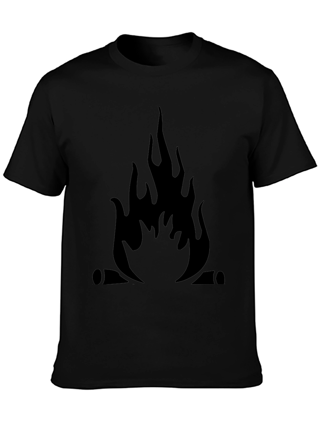 Campfire Graphic Tee - Black Cotton Comfort