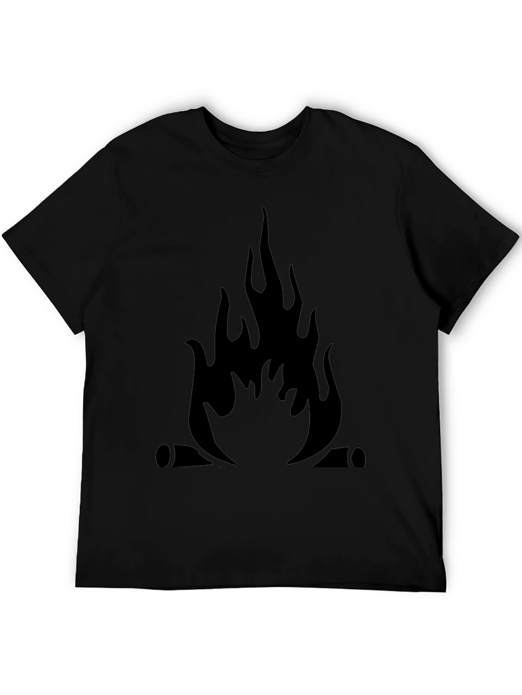 Campfire Graphic Tee - Black Cotton Comfort