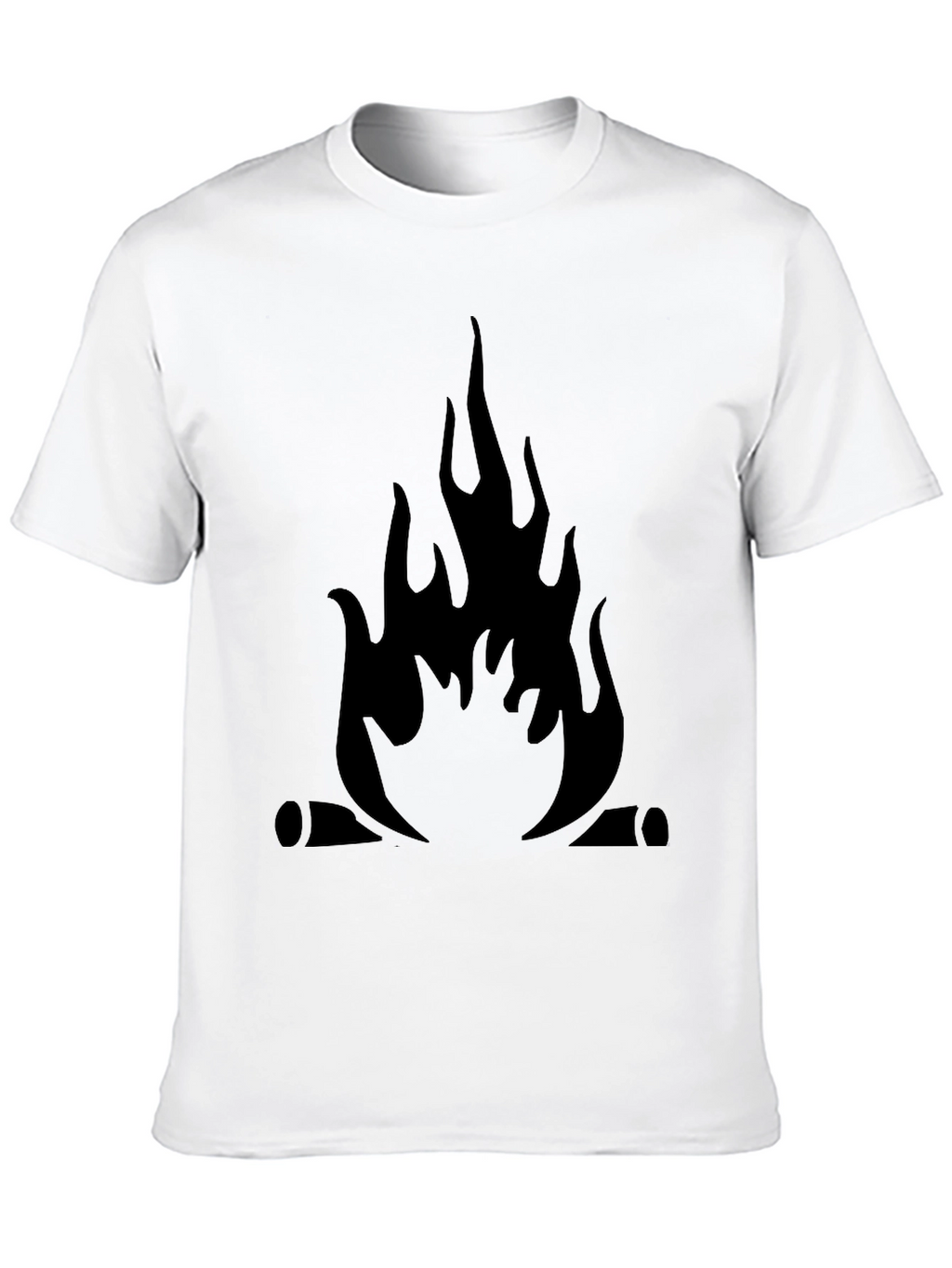 Campfire Graphic Tee - Black Cotton Comfort