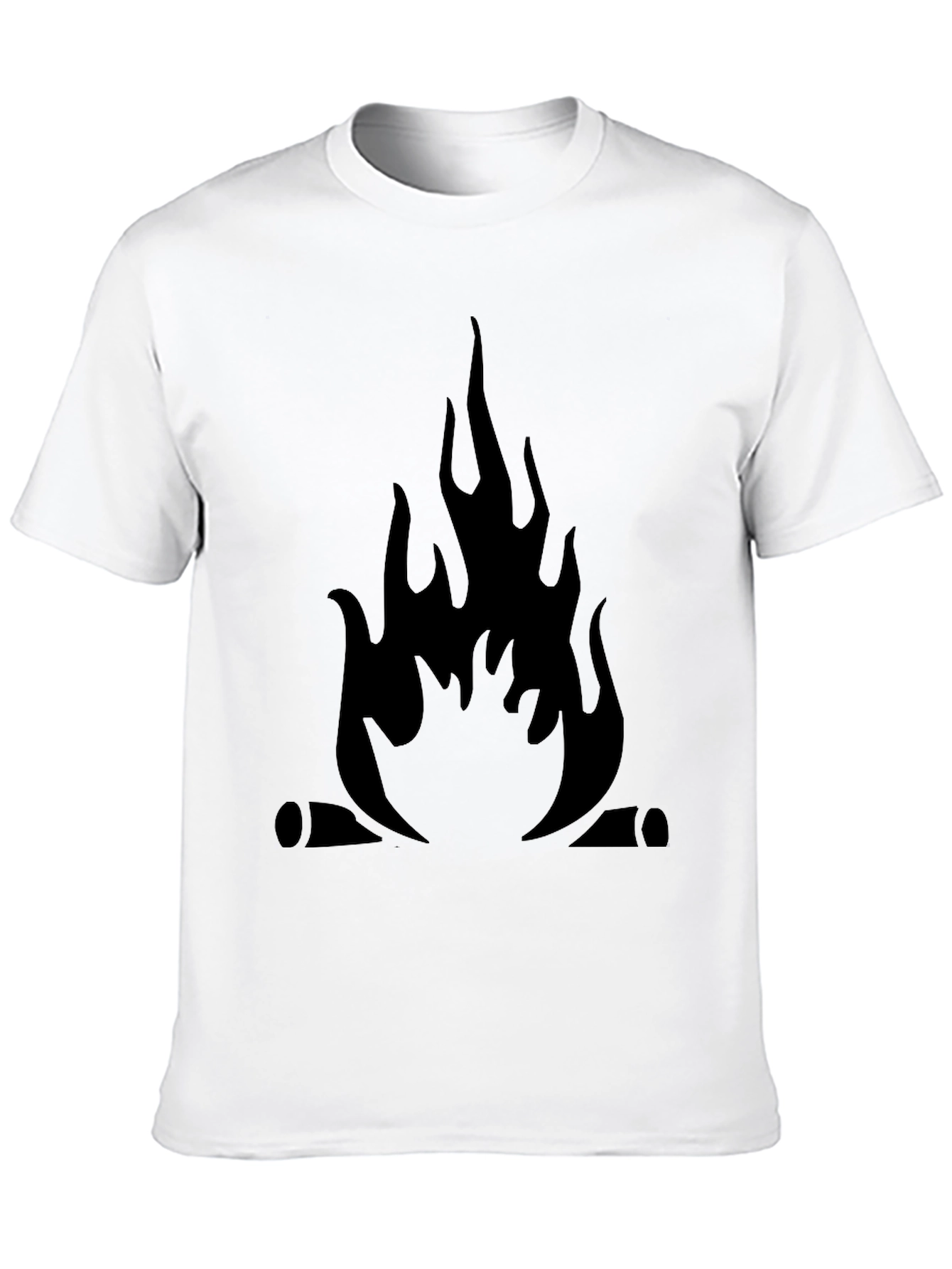 Campfire Graphic Tee - Black Cotton Comfort