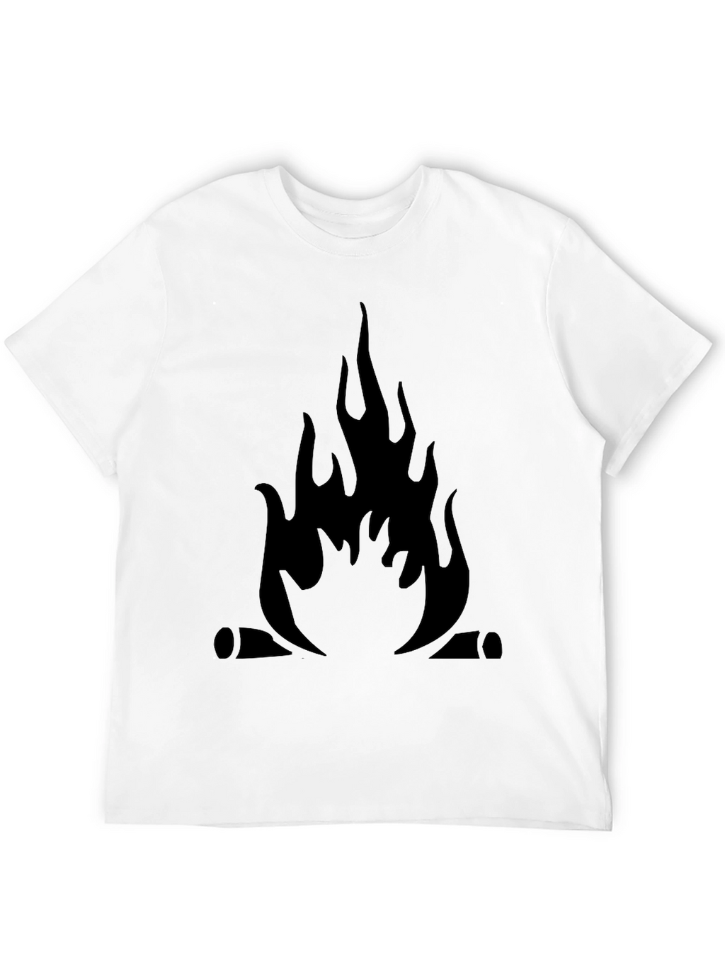 Campfire Graphic Tee - Black Cotton Comfort