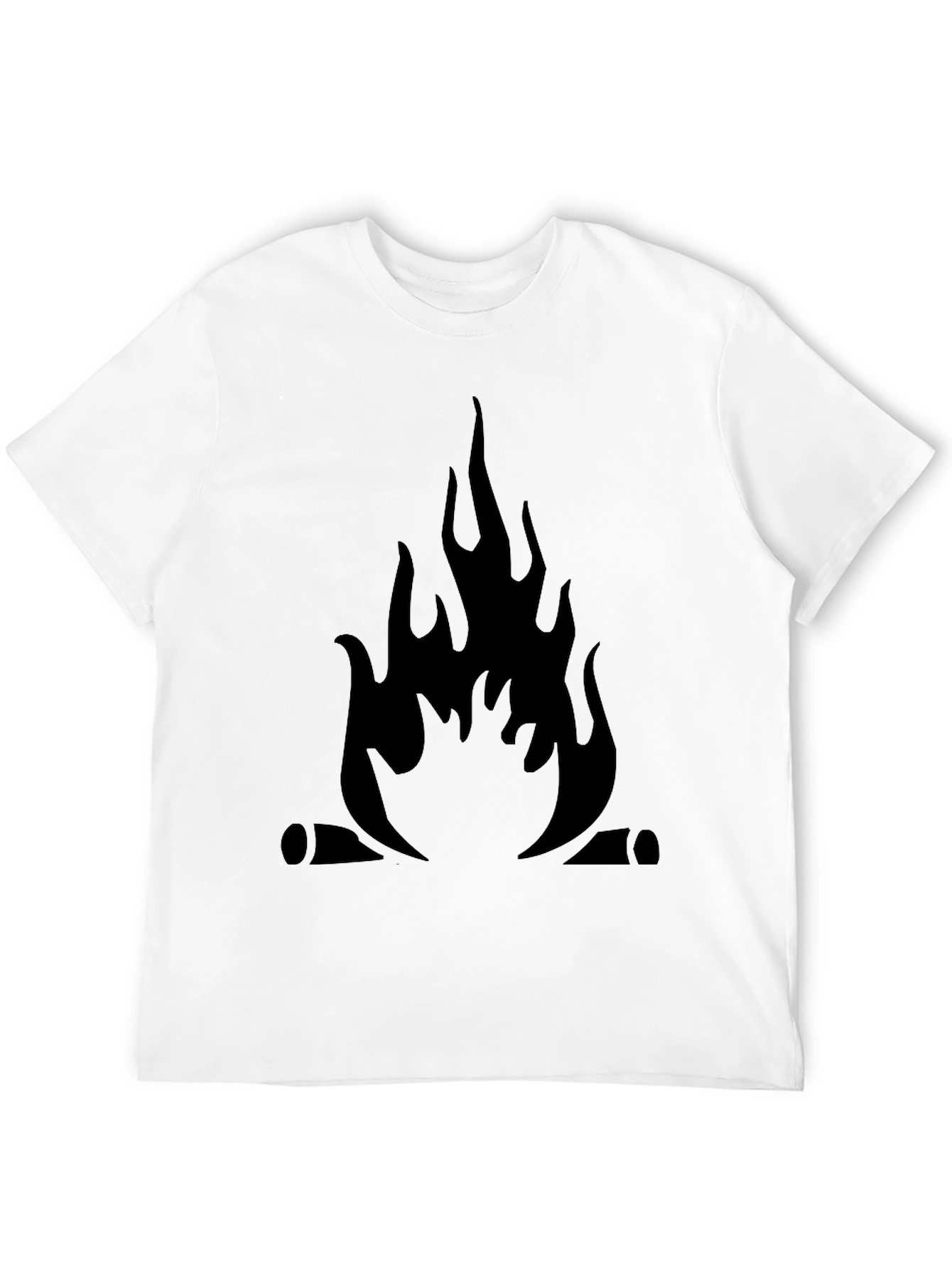 Campfire Graphic Tee - Black Cotton Comfort