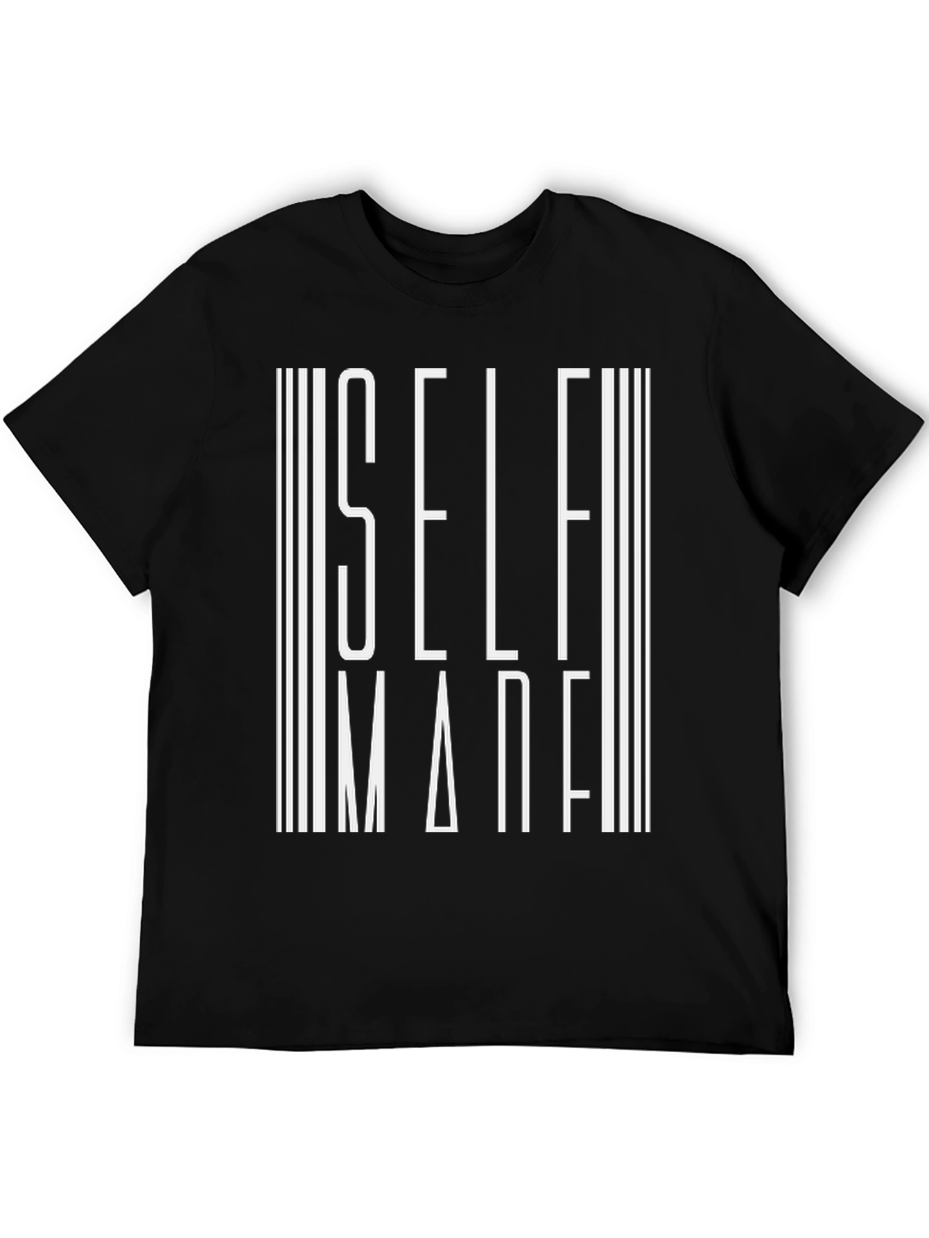 Self Made Graphic Tee - Stylish Black Cotton T-Shirt