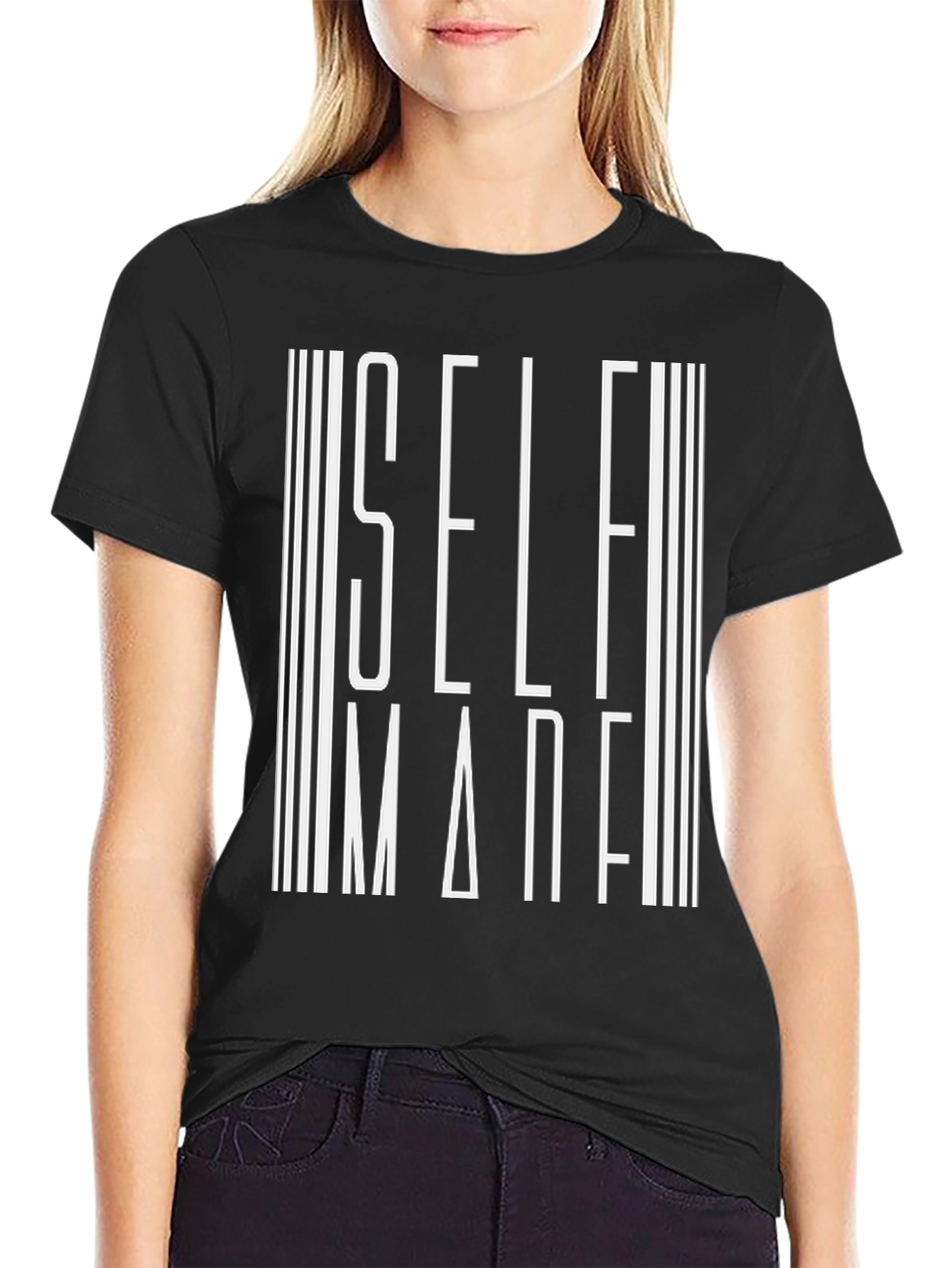 Self Made Graphic Tee - Stylish Black Cotton T-Shirt