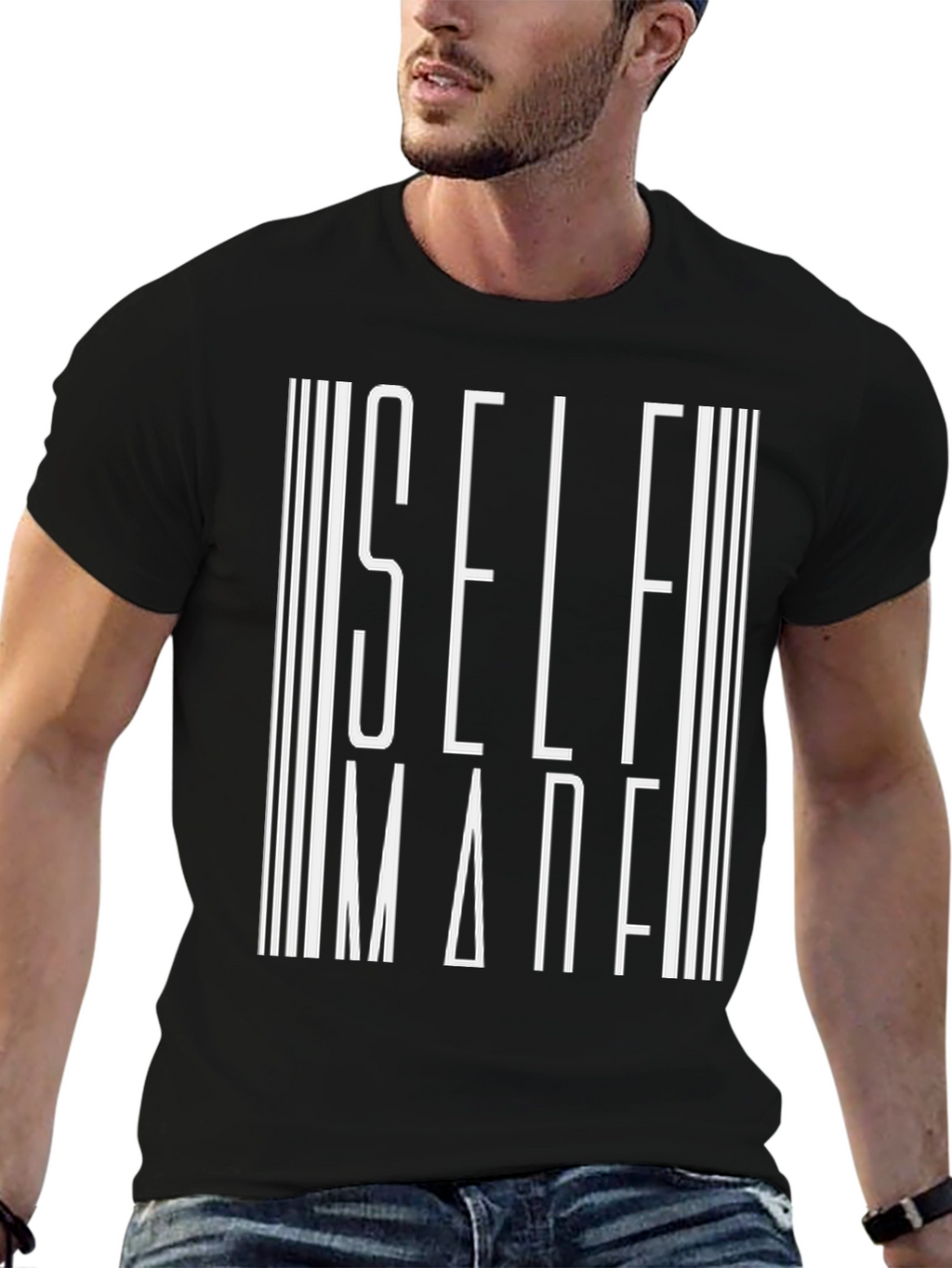 Self Made Graphic Tee - Stylish Black Cotton T-Shirt