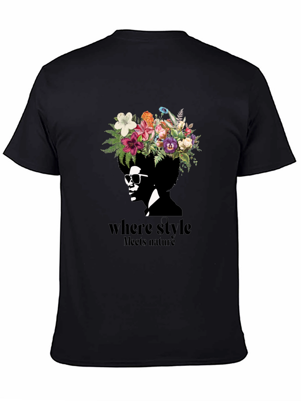 Floral Crown Afro T-Shirt: Where Style Meets Nature