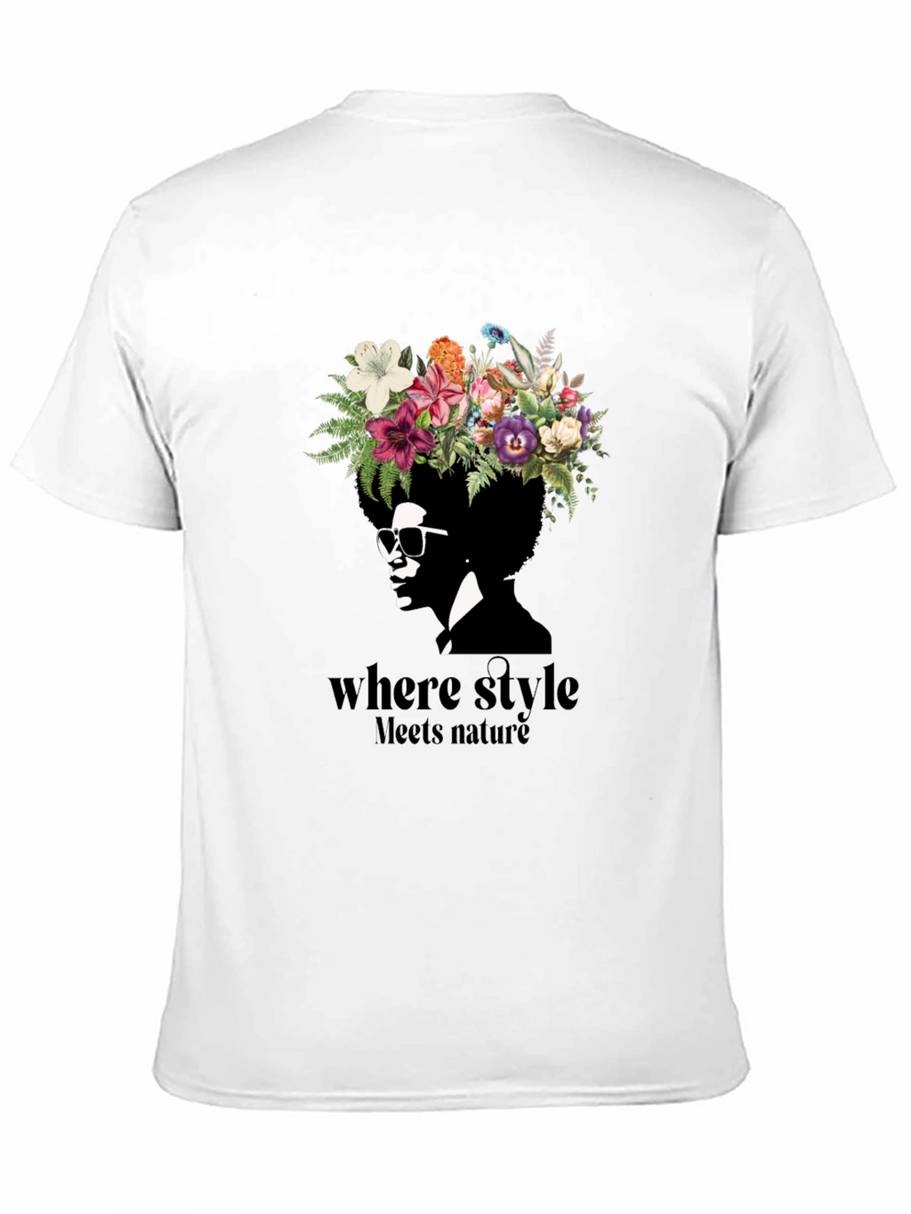 Floral Crown Afro T-Shirt: Where Style Meets Nature