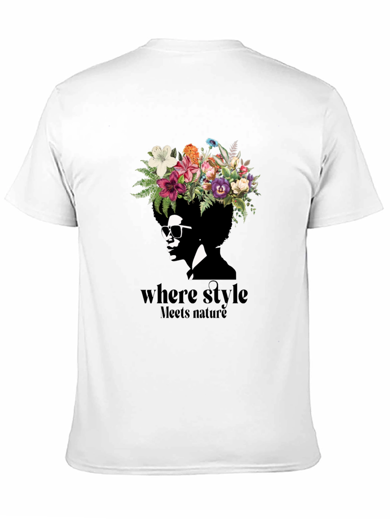 Floral Crown Afro T-Shirt: Where Style Meets Nature