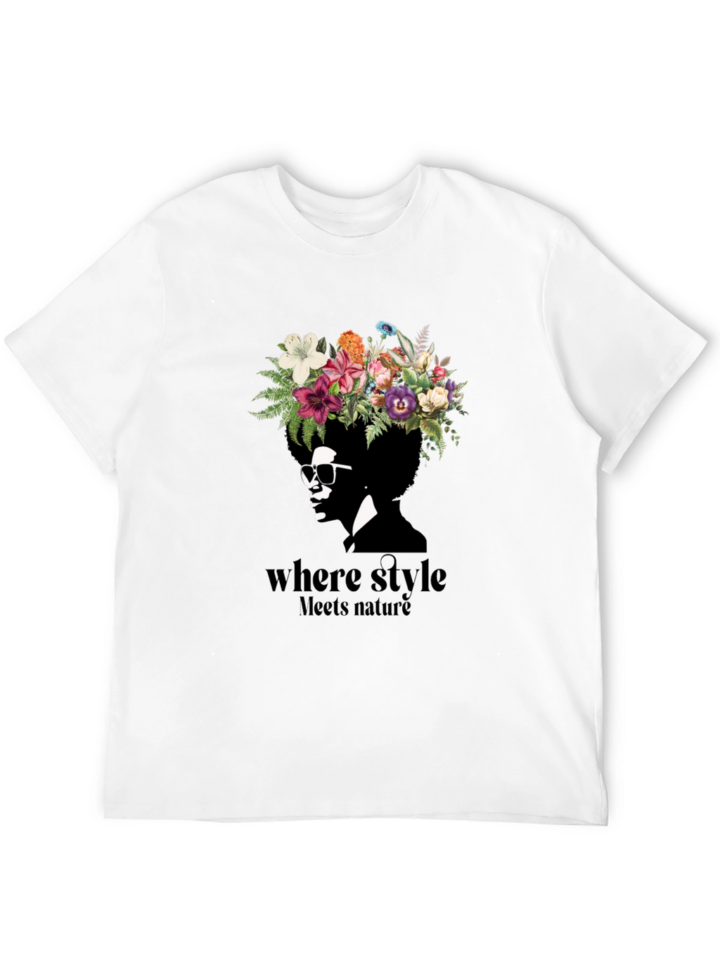 Floral Crown Afro T-Shirt: Where Style Meets Nature
