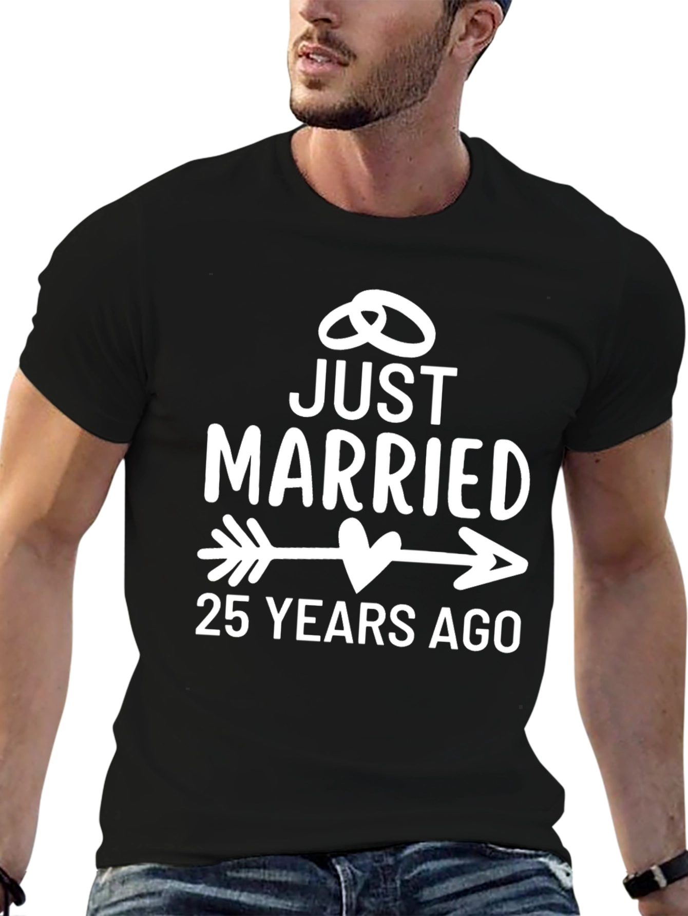 Just Married 25 Years Ago Anniversary T-Shirt
