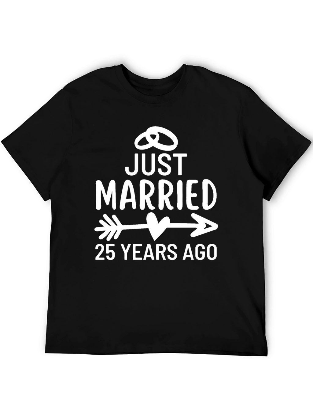 Just Married 25 Years Ago Anniversary T-Shirt