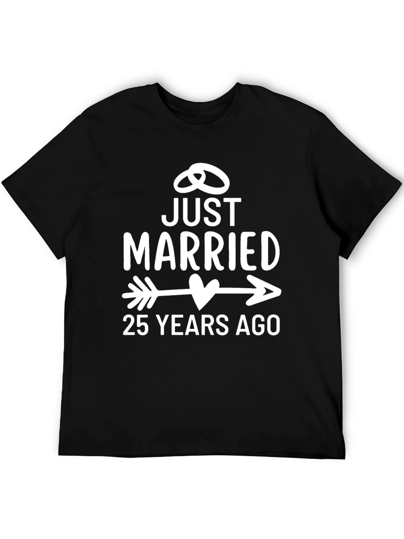 Just Married 25 Years Ago Anniversary T-Shirt