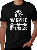 Just Married 25 Years Ago Anniversary T-Shirt
