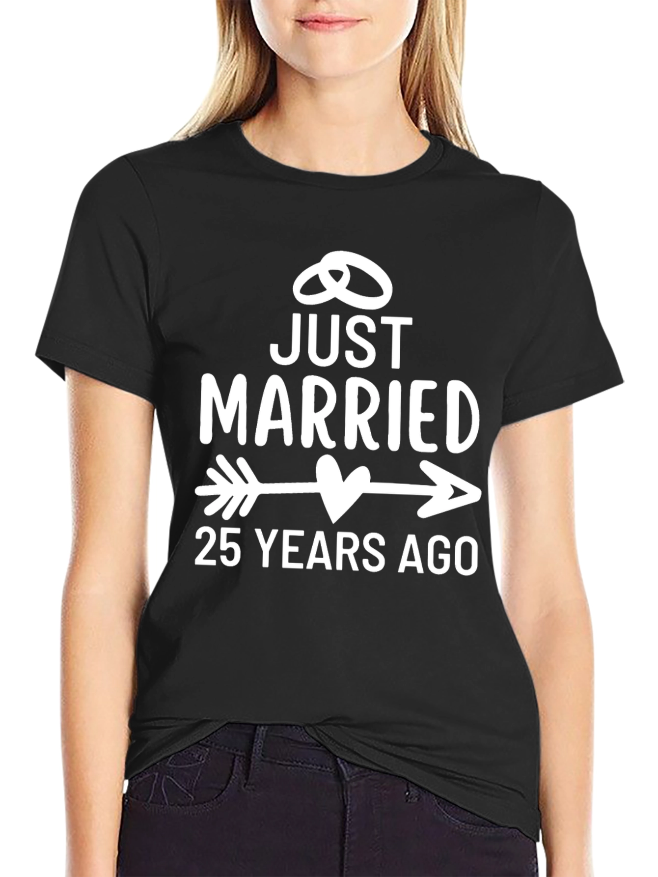 Just Married 25 Years Ago Anniversary T-Shirt
