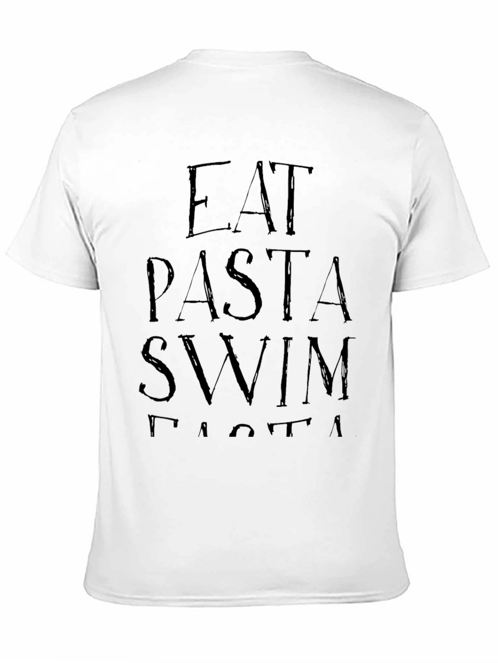 Eat Pasta Swim Faster Graphic Tee - Black