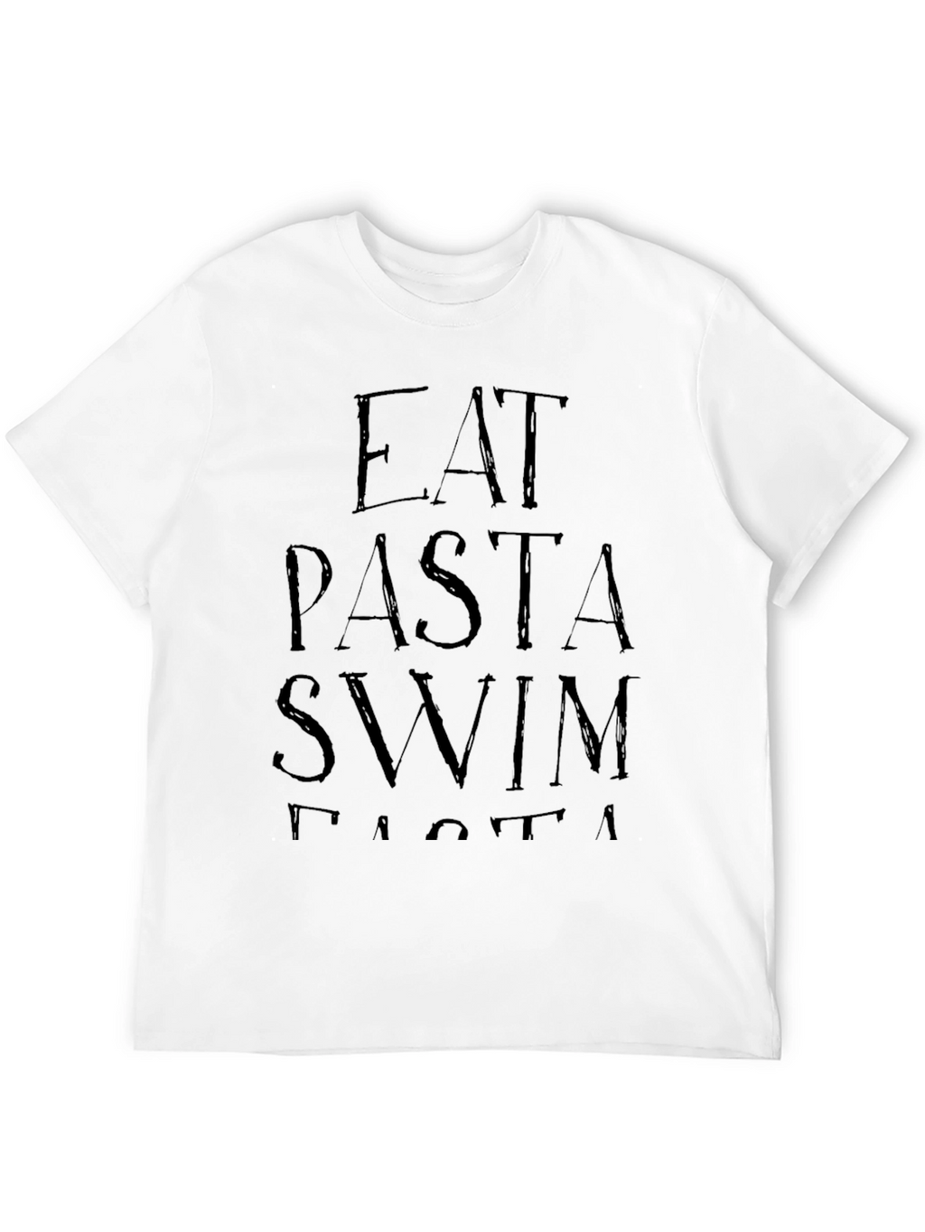 Eat Pasta Swim Faster Graphic Tee - Black