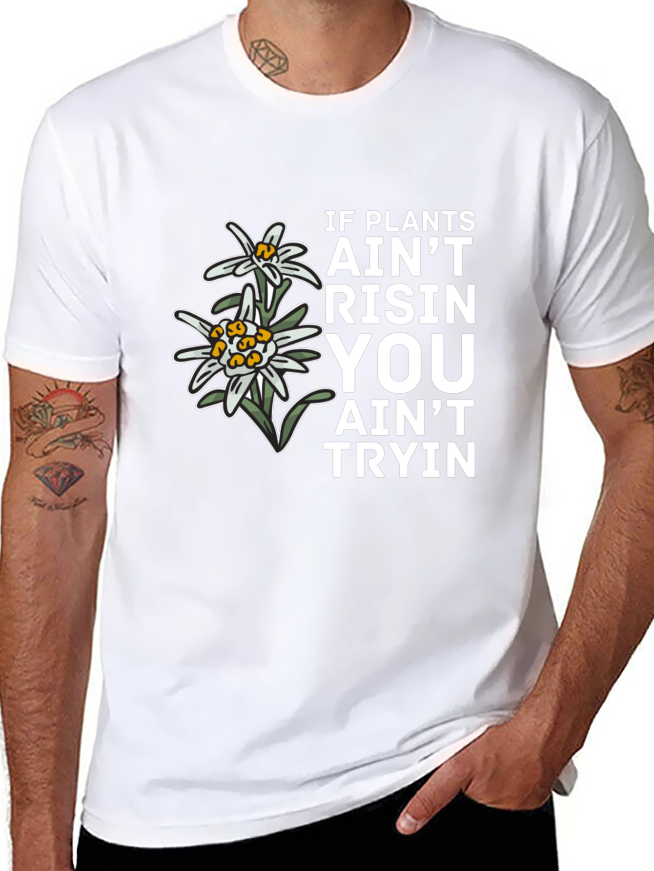 Plants Aint Risen T-Shirt - Unique Graphic Tee