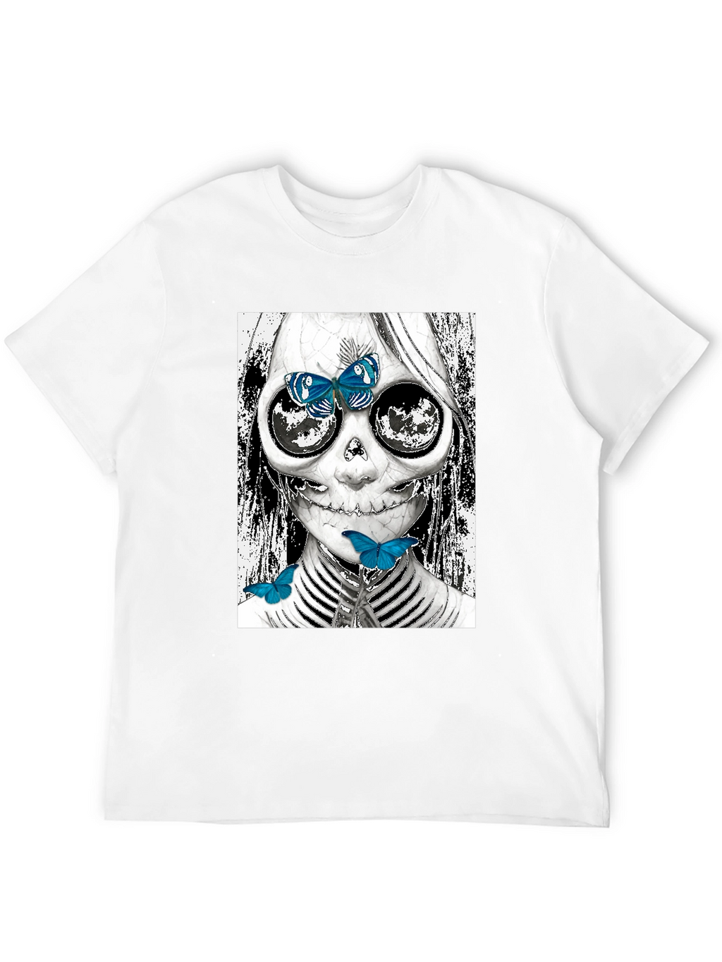 Skull and Butterfly Graphic Tee