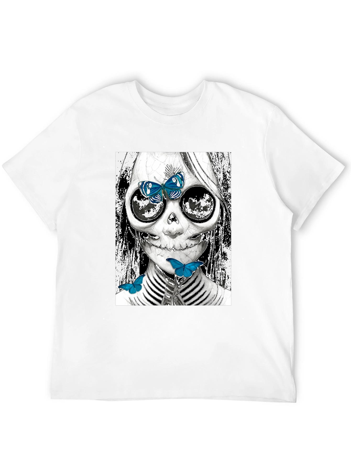 Skull and Butterfly Graphic Tee