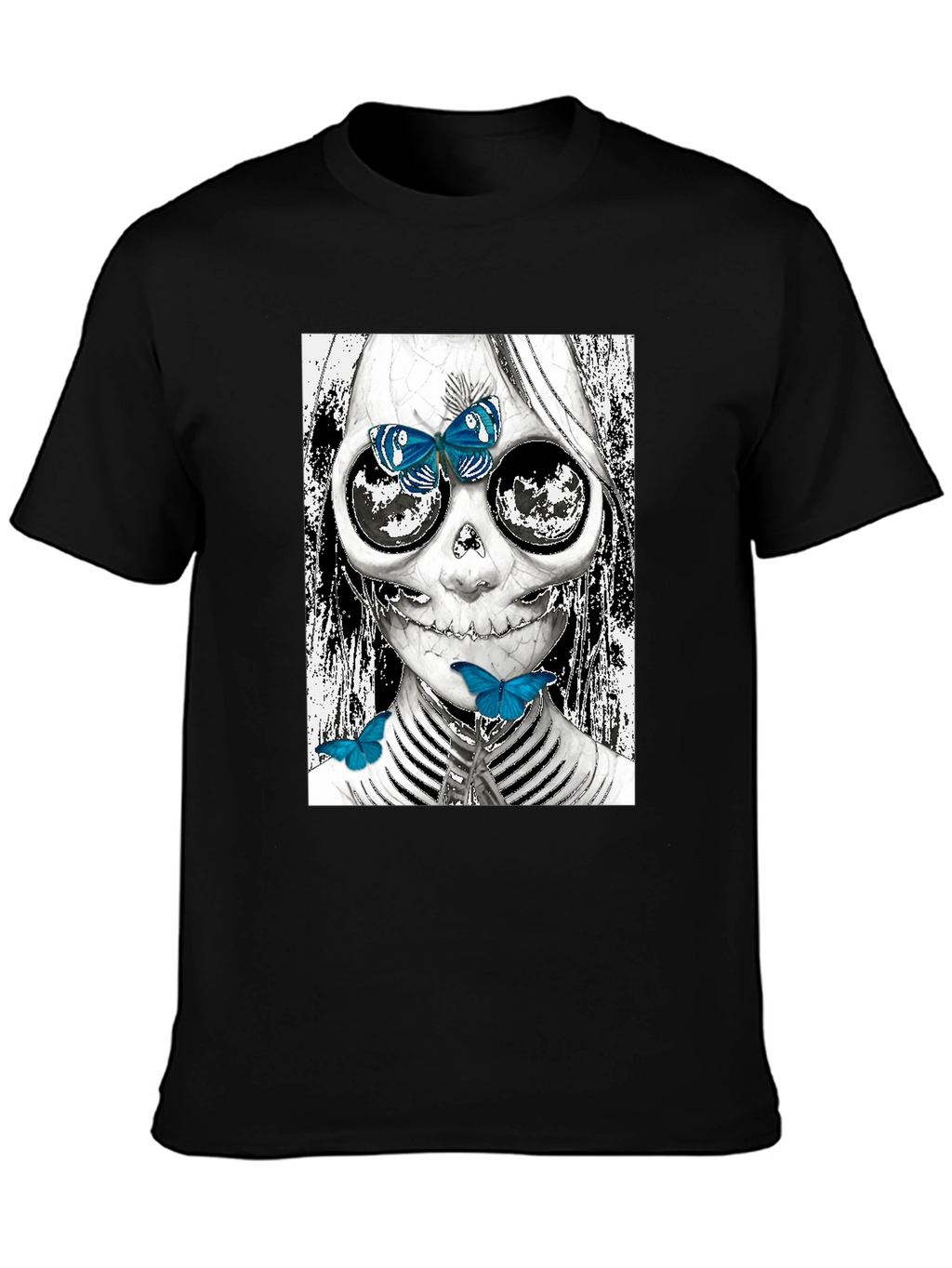 Skull and Butterfly Graphic Tee