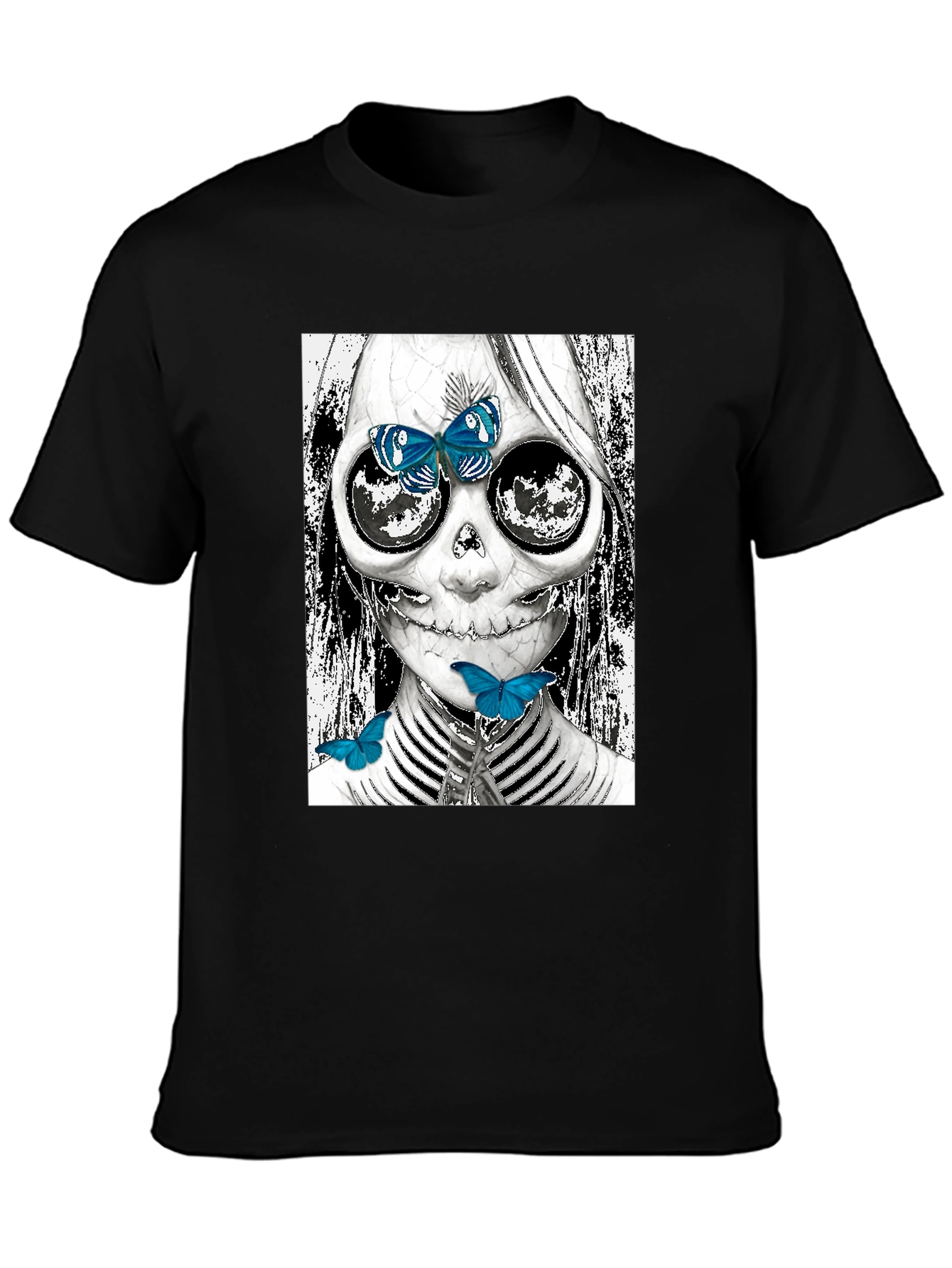 Skull and Butterfly Graphic Tee