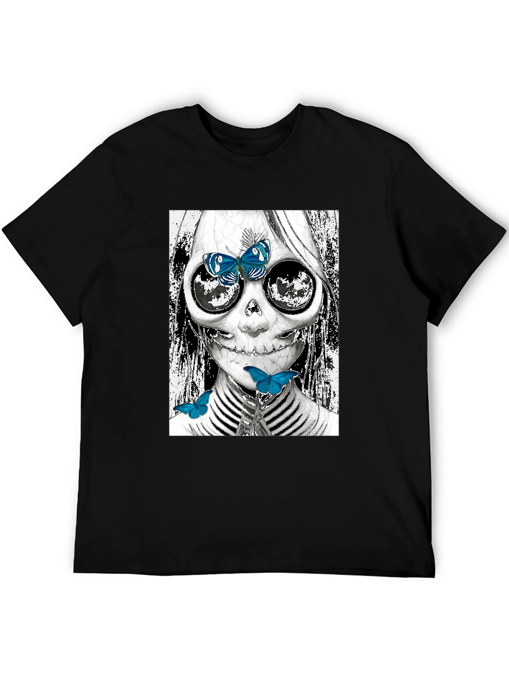 Skull and Butterfly Graphic Tee
