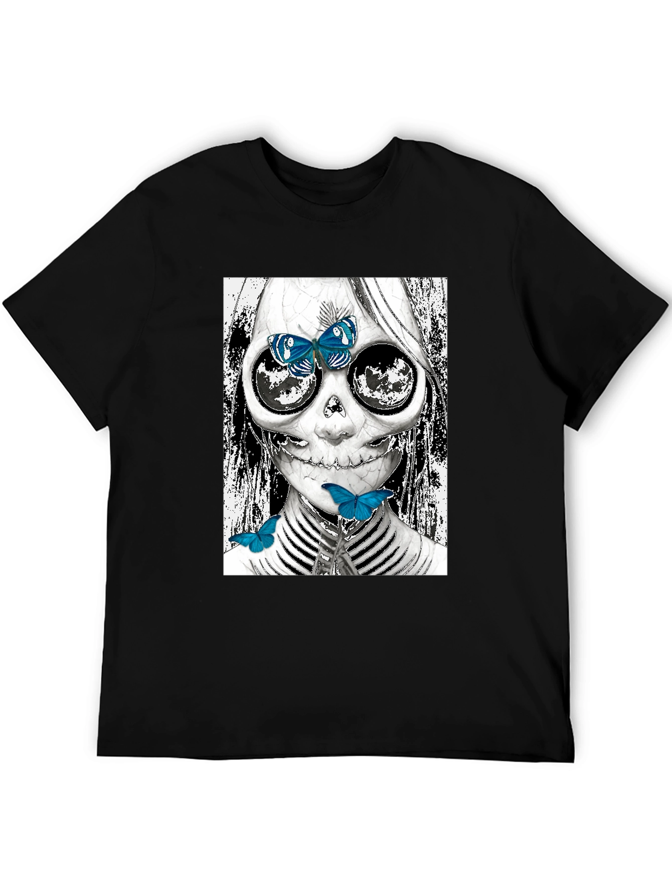 Skull and Butterfly Graphic Tee
