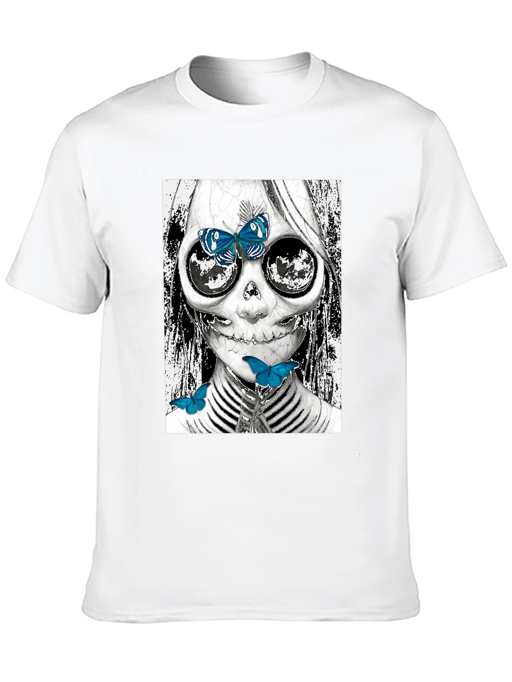Skull and Butterfly Graphic Tee