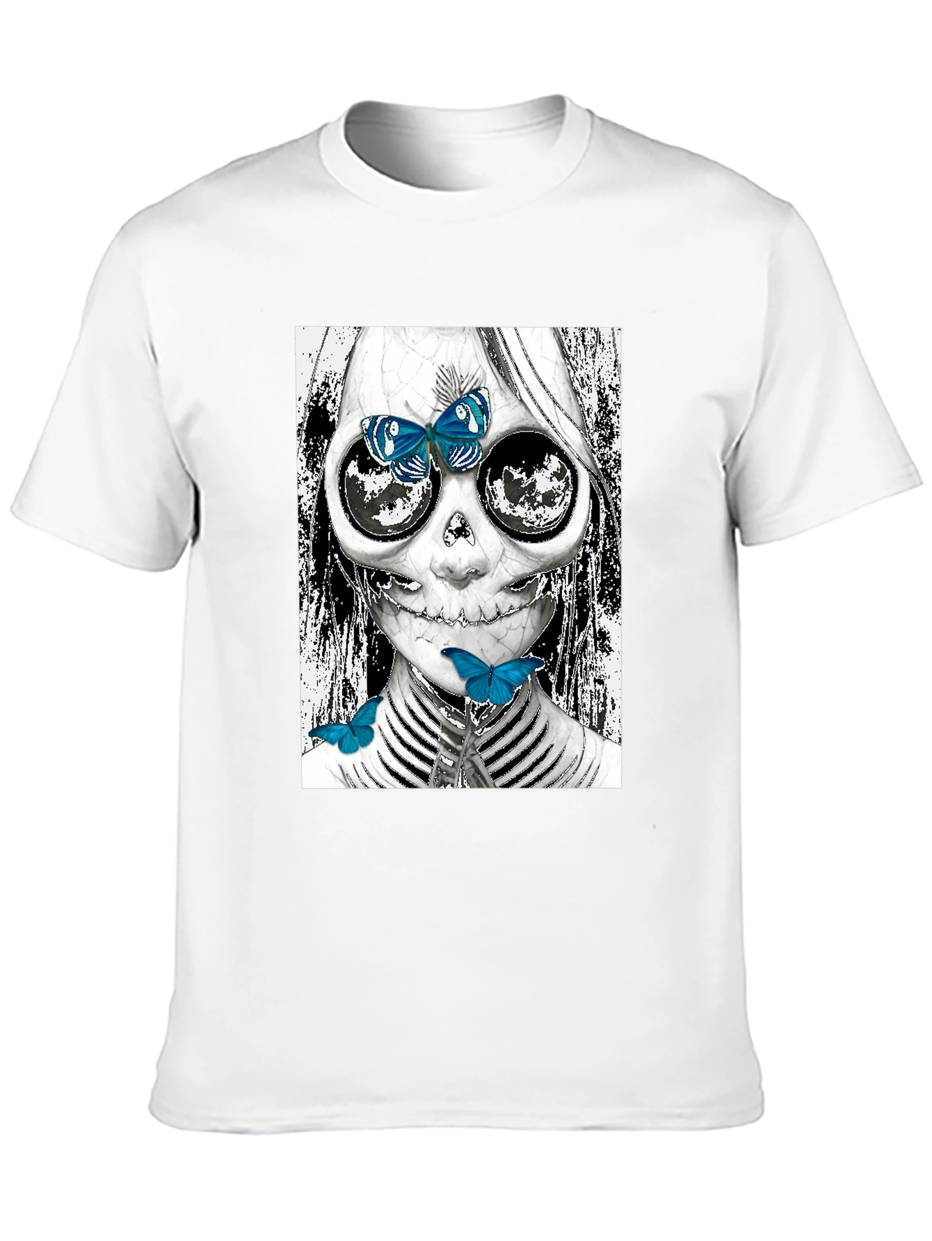 Skull and Butterfly Graphic Tee