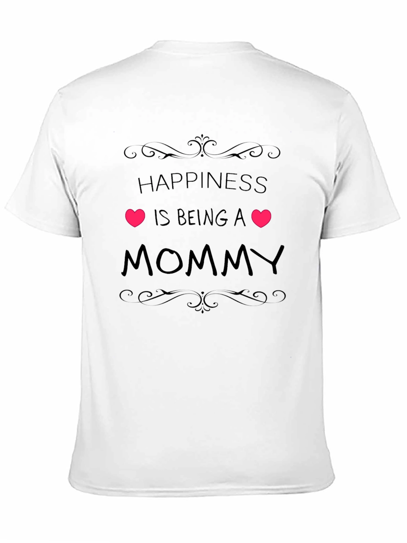 Happiness is Being a Mommy Black T-Shirt