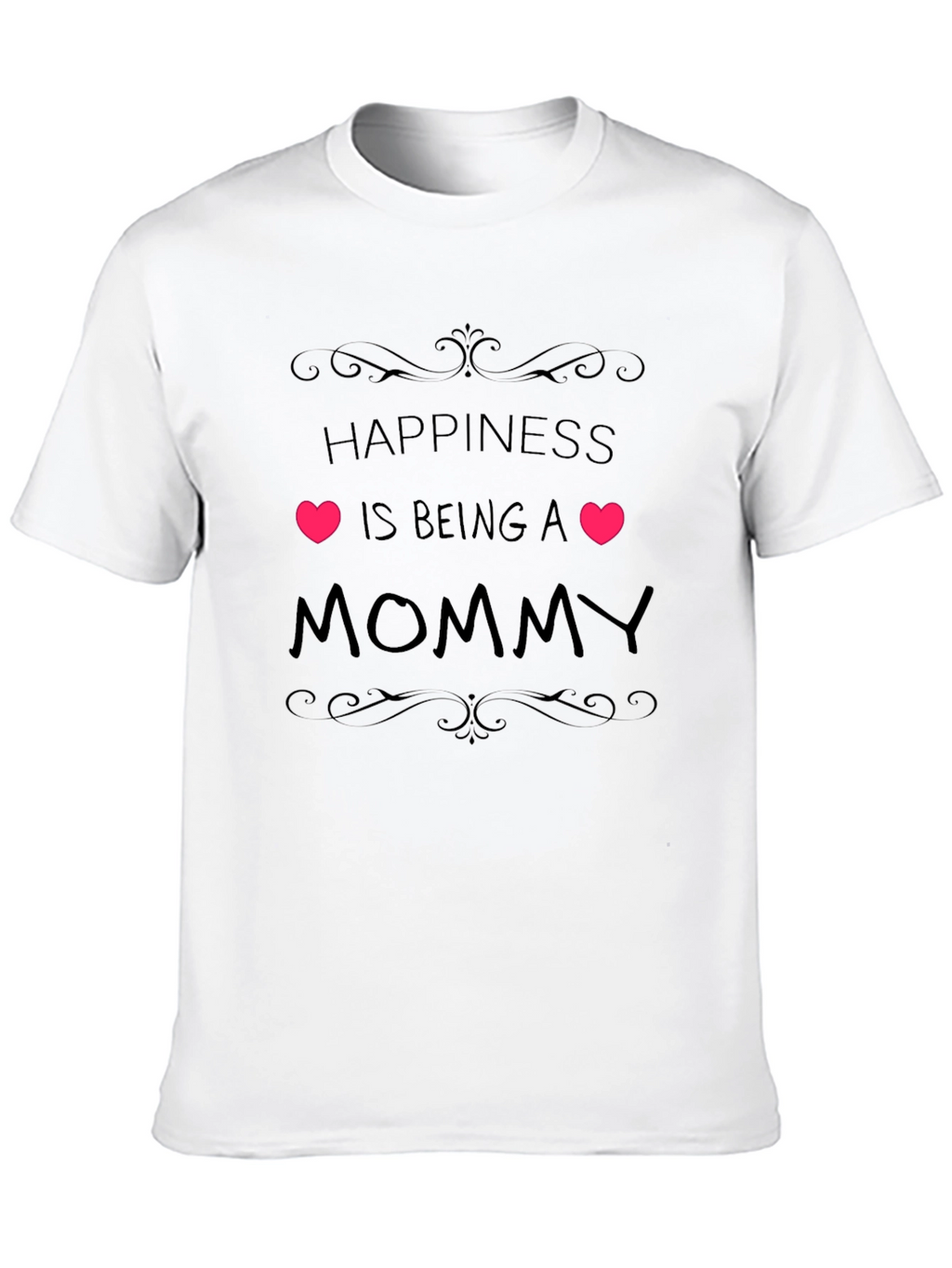 Happiness is Being a Mommy Black T-Shirt