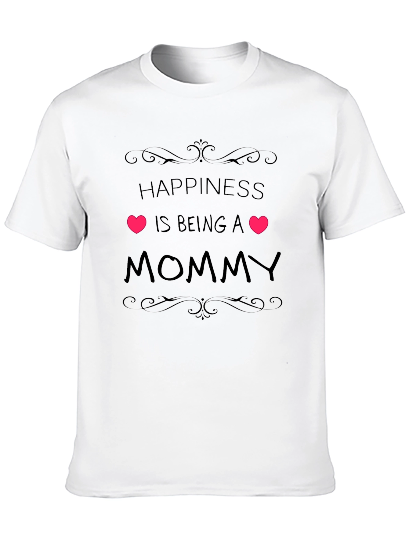 Happiness is Being a Mommy Black T-Shirt