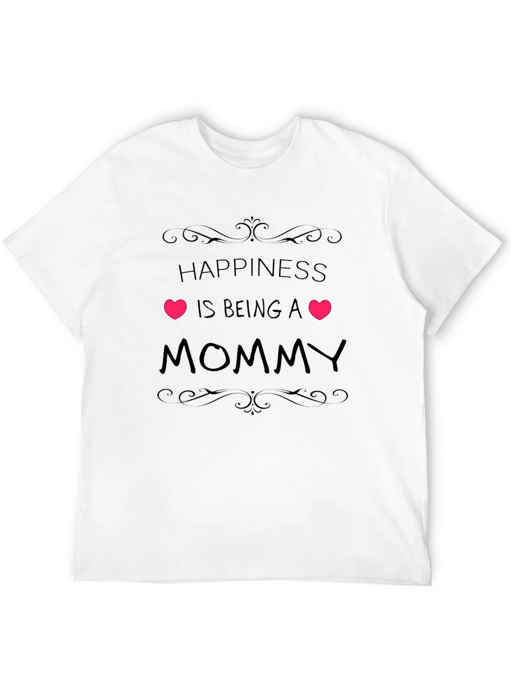 Happiness is Being a Mommy Black T-Shirt