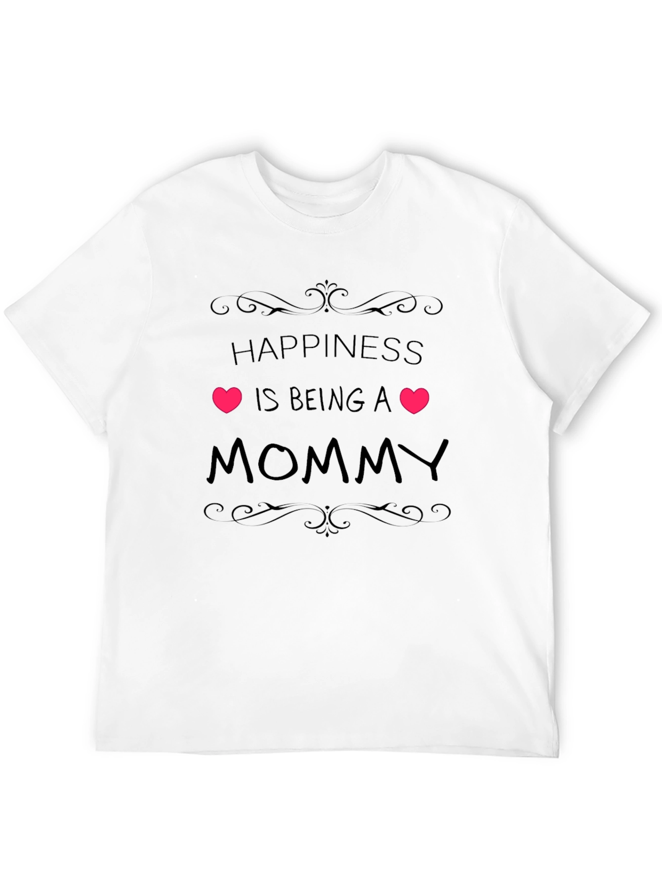 Happiness is Being a Mommy Black T-Shirt